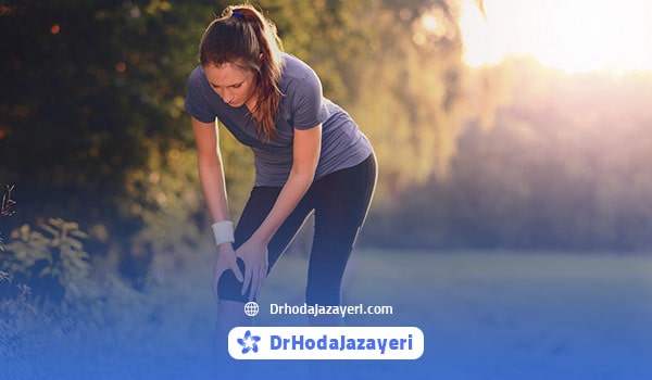 عکس یکی از علائم آرتروز زانو در زنان، قفل شدن زانو